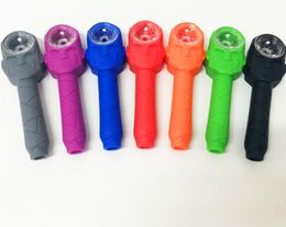 The latest 13cm portable silicone smoke hero series of pipes, colorful, many kinds of style, support custom logo