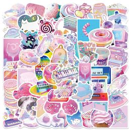 Waterproof 10/30/60pcs Cute Pink Style Girl Aesthetic Stickers Cartoon Decals Kids Toy DIY Laptop Phone Scrapbook Diary Graffiti Sticker Car sticker