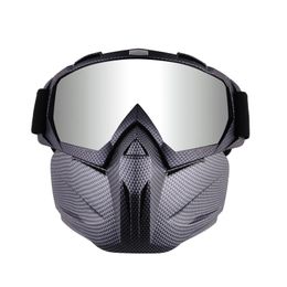 Winter Men Women Outdoor Eyewear Ski Snowboard Snowmobile Goggles Snow Windproof Skiing Glasses Motocross Cool Sunglasses With Face Mask Multi Colors