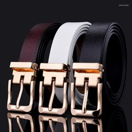 Belts Men High Quality Genuine Leather Belt Luxury Designer Cowskin Fashion Strap Male Jeans For Man Cowboy WaistbandBelts Emel22