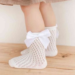 Toddler Baby Girls Tutu Socks Cute Princess Stretch Cotton Anti Slip Ruffles Knee Ribbed with Bows Newborn Accessory L220716