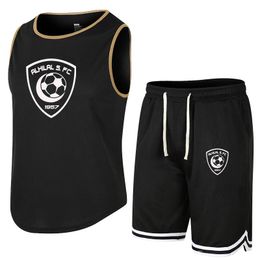 Men's Tracksuits Summer Two Piece Sets Sleeveless Vest Tracksuit Men Breathable Tank Top Shorts Casual Sports Running Basketball ClothesMen'