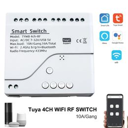 12v wifi relay UK - Smart Automation Modules Tuya Switch With Shell 1 2 4 CH Wifi Relay Rolling Door DC5V 12V 24V 32V Motor Curtain Inching Self-locking