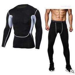 Thermal Underwear Men Sport Sets Compression Fleece Sweat Quick Drying Thermo Clothing