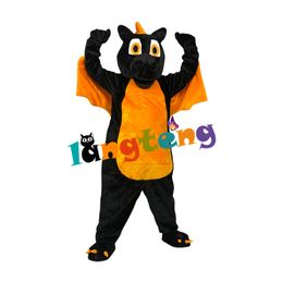 Mascot doll costume 1002 Wholesale Made Custom Cartoon Characters Suit Black Dragon Mascot Costume