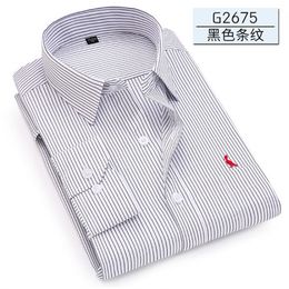 Reserva Aramy Men Shirt Spring Solid color/stripes business office formal men's shirts 7XL plus size 220406