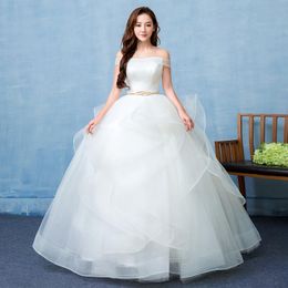 Other Wedding Dresses Arrival With Belt Sexy Boat Neck Dresse Off The Shoulder Lace Up Vintage Bridal Ball Gown Vestido De Noiva LOther