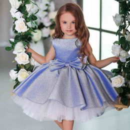 6-15 años Girls Princess Dress Sequins Lace Tul Tulle Farty Tutu Vestido esponjoso para niños Niños Formal Pageant Vestidos J220513