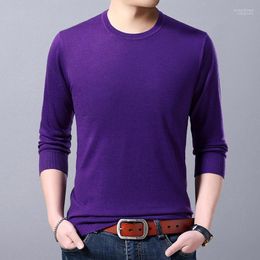 Men O-neck Wool Sweater 2022 Spring Autumn Man Knitted Long Sleeve Solid Pullovers Soft Cashmere Sweaters Men's