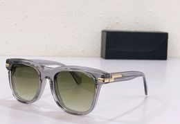 8041 Transparent Sunglasses for Men Crystal/Brown Green Shades Fashion Sun Glasses Gafas de sol UV400 Protection Eyewear with box