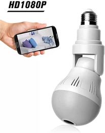 360 Wifi Panorama Camera Bulb 2MP Panoramic Night Vision Two way audio Home security Video Surveillance Fisheye Lamp