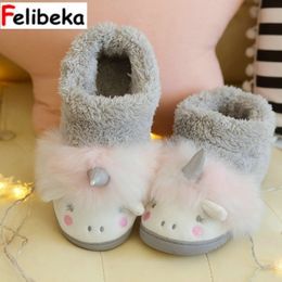 Winter cute cartoon Cotton shoes bags and indoor floor couple cotton lovely slipper shoes Y200107