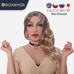female silicone masks Australia - ROANYER Crossdresser Silicone Betty Mask Realistic Artificial Mask For Transgender Male To Female Drag Queen Halloween Cosplay H220511