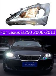Car Headlights Accessories for Lexus is250 LED Headlight 2006-2011 Headlights is300 DRL Turn Signal High Beam Xenon Lights