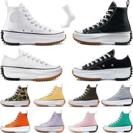 Run Hike Star Casual Shoes Motion men Women British clothing brand joint Jagged Black Yellow white High top Classic Thick bottom Canva