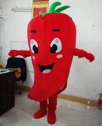 2022 Halloween Red Chilli Mascot Costume High Quality Customise Cartoon vegetable Plush Anime theme character Adult Size Christmas Carnival Outdoor Party Outfit