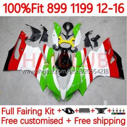 OEM Fairings For DUCATI Panigale 899S 1199S 899-1199 12-16 Bodywork 164No.14 899 1199 S R 12 13 14 15 16 899R 1199R 2012 2013 2014 2015 2016 Injection Bodys white green