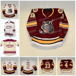 CeoMitNess Chicago Wolves Hockey Jersey AHL Custom Women Youth C.J. Smith Dominik Bokk Sheldon Rempal Tom Novak David Gust Jason