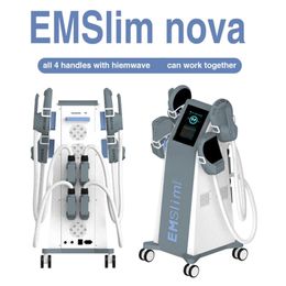 Newest Update 7 Tesla Emslim Nova RF Machine with 4 handles Electromagnetic Muscle Stimulator Body Slimming Cellulite Reduction Machine