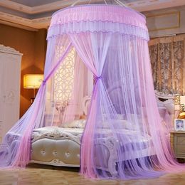 Colorful Mosquito Net Princess Insect Singledoor Hung Dome Bed Canopies ting Round Commonly Used Y200417