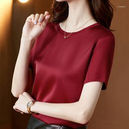 Satin Stitching Modal Simple Fashionable Short-sleeved T-shirt 2022 Summer Woman's Plus Size Women Tops Women's