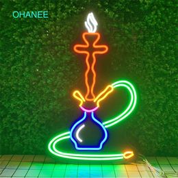 Hookah LED Neon Sign Custom Made Wall Lights Party Wedding Shop Window Restaurant Birthday Decoration 220615