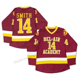 Nikivip Custom Wholesale Bel-Air Academy 14 Will Smith Hockey Jersey Movie Men All stitched Size 2XS-2XL 3XL 4XL 5XL 6XL Any Name Number Top Quality