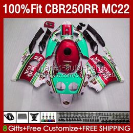 Injection Body For HONDA CBR250 CBR 250RR 250 RR Red Rothmans CC 131No.188 CBR250RR MC22 90 91 92 93 94 95 96 97 98 99 250CC 1990 1991 1992 1993 1996 1997 1998 1999 Fairing