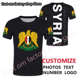 SYRIAN ARAB t shirt diy free custom p o name number syria Men women Joker Face Fashion Loose O neck Summer Mens Clothes 220620