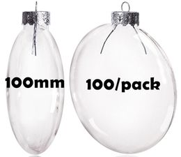 Party Decoration Paintable Christmas Xmas Ornament/Ball 100mm Glass Disc Ornament 100/PackParty