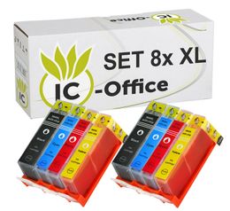 8 Cartridges compatible printer with chip for HP 364 XL Deskjet 3520 3522 OfficeJet 4620 4622