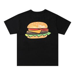 japanese designer tshirts letter and burger printing streetwear large size shortsleeved tshirt for men women tees