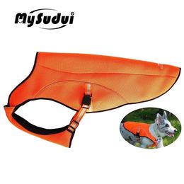 MySudui Summer Dog Cooling Vest Reflective Pet Vests Outdoor Soft Mesh Clothes Jacket Clothing Adjustable Y200917