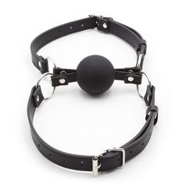 Double BDSM Bondage Belts with Gag Ball in Mouth Fetish Oral sexy Toys for Couples SM Games Slave Restraints Open