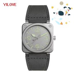 High Quality Men Quartz Imported Leather strap Watch 42mm round diameter dial Clock Top Brand Crime Super Premium European Chronograph High-end gifts Wristwatch