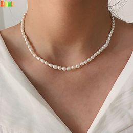 Freshwater Pearl Necklace Temperament Necklace Kshmir New Fashion Vintage Baroque Natural Female Beads Birthday Women Geometric