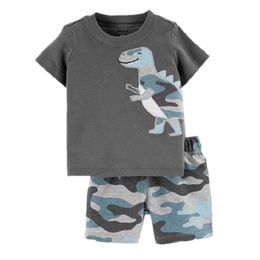 Clothing Sets Camouflage Baby Boys Clothes Suit Summer Dino T-Shirts Camo Shorts Pants Casual Boy Outfit Cotton Tops 6 9 12 18 24MClothing