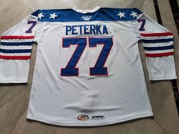 Custom Hockey Jersey Men Youth Women Vintage AHL Rochester Americans 77 Jason Peterka 22 Jack Quinn High School Size S TO 6XL or any name and number jerseys