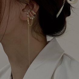 Clip-on & Screw Back LISM Luxury French Imitation Pearl Long Tassel Earrings Without Pierced Ear Cuff For Women Girl Fashion Clip Jewellery 20