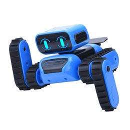 Children s Intelligent Programming DIY Assembly Toys Multi function Mode Electric Remote Control Induction Robot 220531