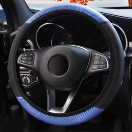 Steering Wheel Covers Car Cover Interior Accessories Auto Decoration Universal Carbon Fibre 5 Colours CoversSteering