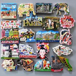 Fridge Magnets Peru Israel Romania Thailand Frankfurt Czech Vietnam Korea Ukraine Paris Holland California Souvenir Home Decor 220718