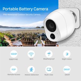 cctv batteries Australia - 1080P Low Power Mini Battery Camera Outdoor Wifi IP Camera 2MP PIR Motion Detect Smart Home Wireless Security CCTV Camera iCSee2388
