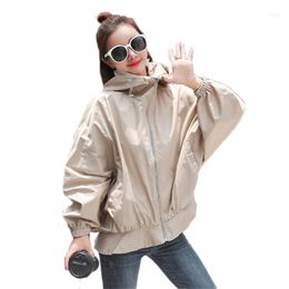 Women's Jackets Hooded Jacket Casual Sportswear Women Coat 2022 Korean Spring Solid Zipper Baseball Short Female Street Outwears F193