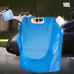 Car Organizer Outdoor Portable Bucket Folding Water Bag Camping Travel Hiking Hydration Storage Equipment Tool 10LCar