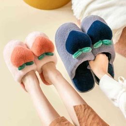 Cotton Slippers Female Winter Home Autumn Winter Lovers Home Plush Indoor Beautiful Warm Wool Slippers J220716