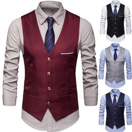 Kleid s Für Männer Slim Passt Herren Anzug Männliche Weste Gilet Homme Casual Ärmellose Formale Business Weste chaleco hombre 220705