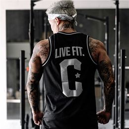 Brand Gym Workout Men Tank Tops Patchwork Fitness Sleeveless Shirt Stringer Mens Bodybuilding Sportswear Vest Muscle Singlet 220531