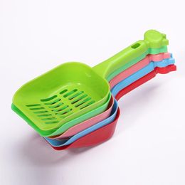 Cat Grooming Plastic Pet Faecal Cleaning Spade Multi Colour With Handle Cat Litter Shovel Durable Thicken Pets Supplies SN4609