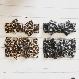 Hair Accessories Born Baby Headband Leopard Girls Bows Hairbands For Children Wide Turban Pleated Headwrap Donut Hats Infant AccessoriesHair